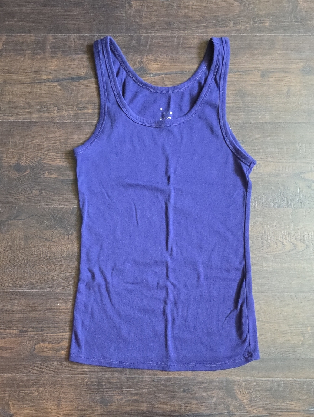 a new day Purple Scoop Neck Tank Top